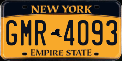 NY license plate GMR4093