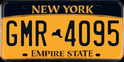 NY license plate GMR4095