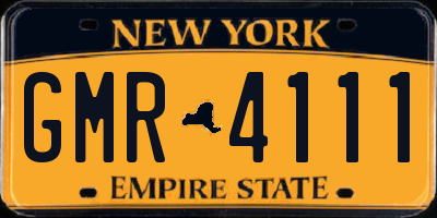 NY license plate GMR4111