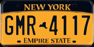 NY license plate GMR4117