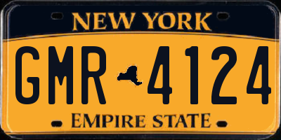 NY license plate GMR4124