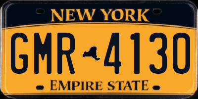 NY license plate GMR4130