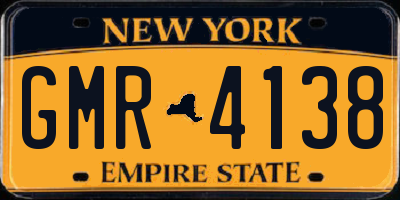 NY license plate GMR4138