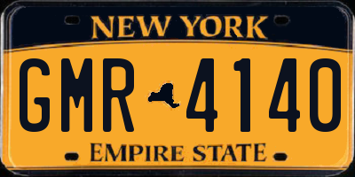 NY license plate GMR4140