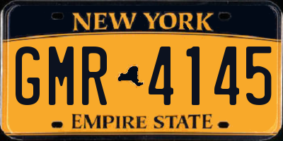 NY license plate GMR4145