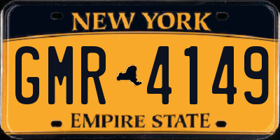 NY license plate GMR4149