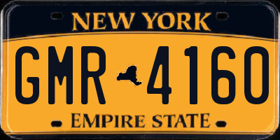 NY license plate GMR4160