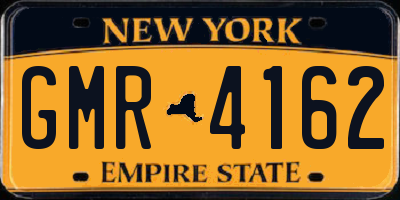 NY license plate GMR4162