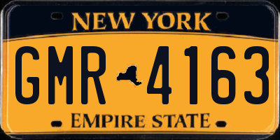 NY license plate GMR4163