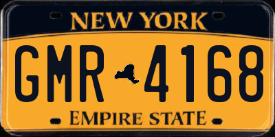 NY license plate GMR4168