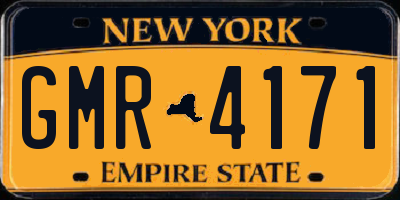 NY license plate GMR4171