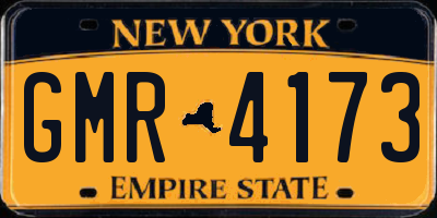 NY license plate GMR4173