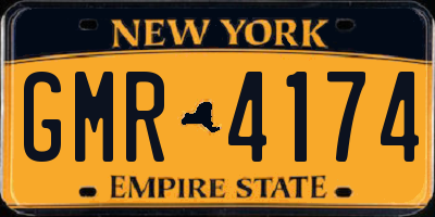 NY license plate GMR4174