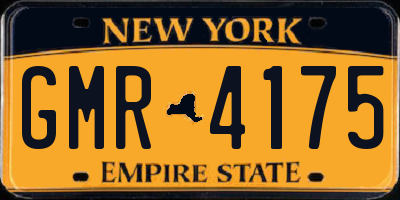 NY license plate GMR4175