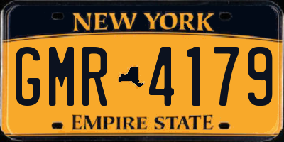 NY license plate GMR4179