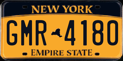 NY license plate GMR4180
