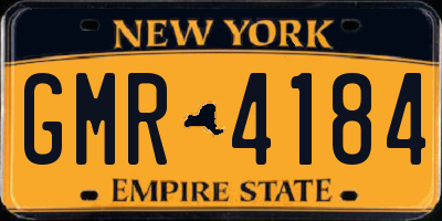 NY license plate GMR4184