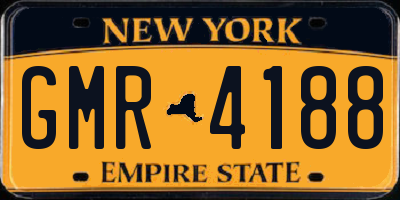 NY license plate GMR4188