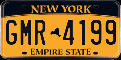 NY license plate GMR4199