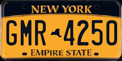 NY license plate GMR4250