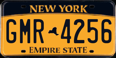 NY license plate GMR4256