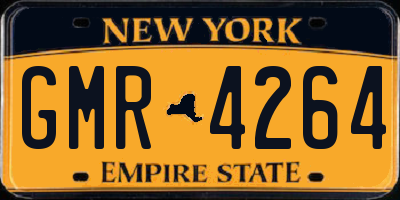 NY license plate GMR4264