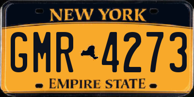 NY license plate GMR4273