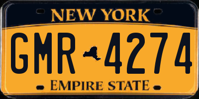NY license plate GMR4274