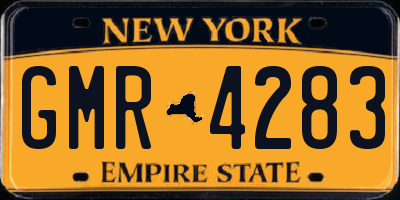 NY license plate GMR4283