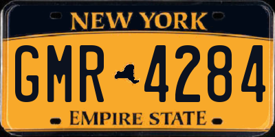 NY license plate GMR4284