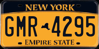 NY license plate GMR4295