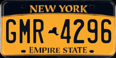 NY license plate GMR4296