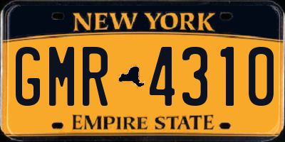 NY license plate GMR4310