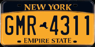 NY license plate GMR4311