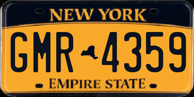 NY license plate GMR4359