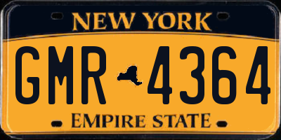 NY license plate GMR4364