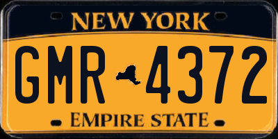 NY license plate GMR4372