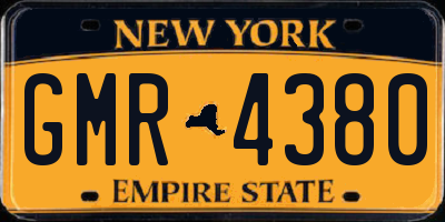 NY license plate GMR4380