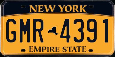 NY license plate GMR4391