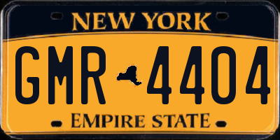 NY license plate GMR4404