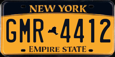 NY license plate GMR4412