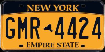 NY license plate GMR4424