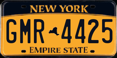 NY license plate GMR4425