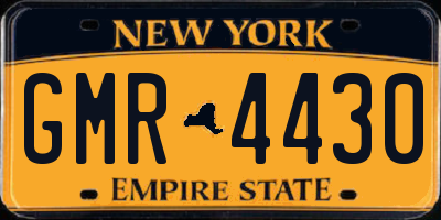 NY license plate GMR4430