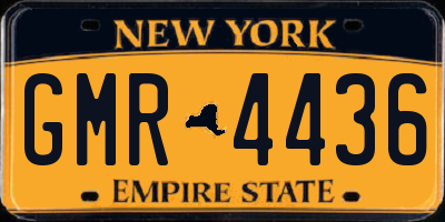 NY license plate GMR4436