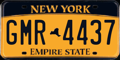 NY license plate GMR4437