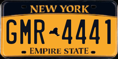 NY license plate GMR4441