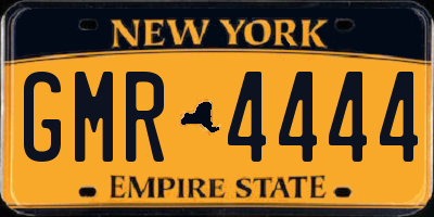 NY license plate GMR4444