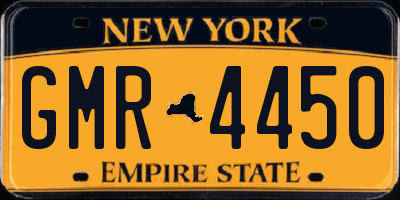 NY license plate GMR4450