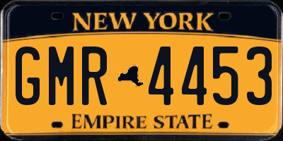 NY license plate GMR4453